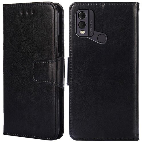 INORCO PU usnjena torbica za Nokia C22 z magnetno zaponko Folio Flip teksturirano stojalo za mobilni telefon Ovitek denarnice, (22035405) Slike