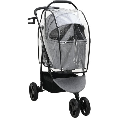 vidaXL Zložljiva otroška voziček Siva 78 x 54 x 101 cm Oxford tkanina Cene