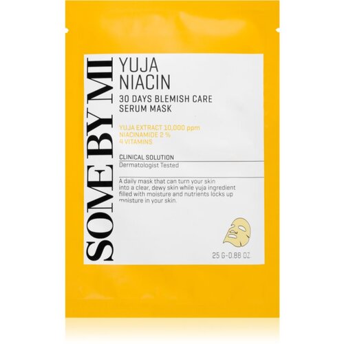 SOMEBYMI Yuja Niacin Blemish Care revitalizacijska tekstilna maska za mastno in problematično kožo 25 g Cene