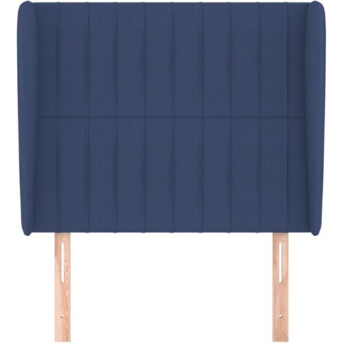  Uzglavlje s u&amp;scaron;ima plavo 83 x 23 x 118/128 cm od tkanine Slike