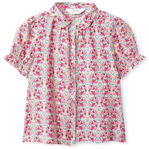 Compania Fantastica Topi &amp;amp; Bluze COMPA&amp;Ntilde;IA FANT&amp;Aacute;STICA Shirt 11000 - Flowers Rožnata Slike
