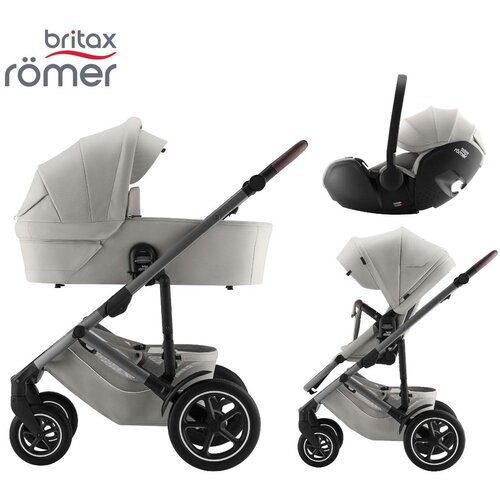 Britax Romer otro&scaron;ki voziček 3v1 smile&trade; 5z lux linen grey + baby-safe&trade; pro lux linen grey Cene