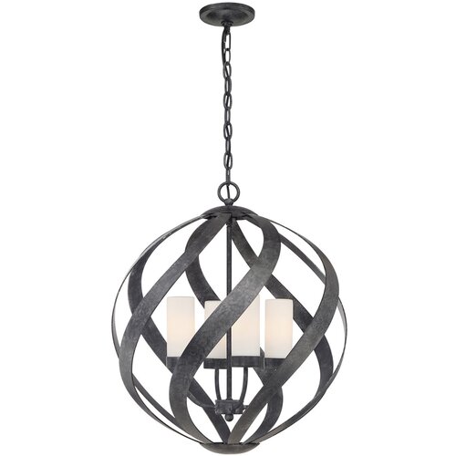 Quintiesse Quoizel Blacksmith Sferična viseča stropna svetilka, staro črna, IP44, (22098086) Cene