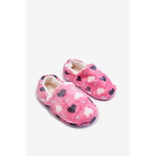 Kesi Children's Insulated Slip-On Slippers In The Heart Pink Meyra