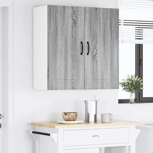 VidaXL Zidni kuhinjski ormarić s policom Siva Sonoma 80 x 31 x 80 cm Slike