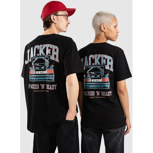 Jacker X Blue Tomato Go Skate T-shirt black Cene