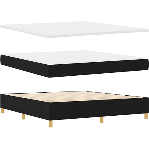 Box spring krevet s madracem Crna 180 x 200 cm tkanina Slike