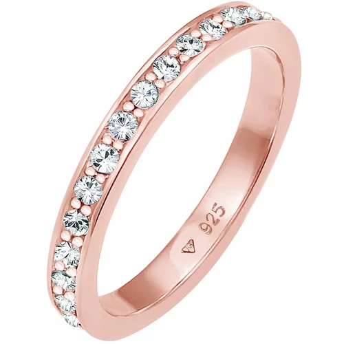 ELLI Prsten rozo zlatna / prozirna