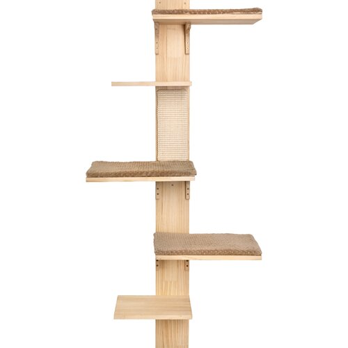Kerbl Pet zidna grebalica Timber za mačke - Prirodna/siva Slike