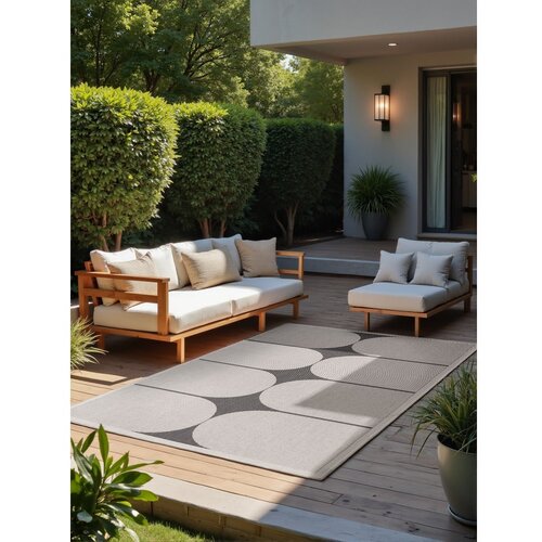 NORTHRUGS Črno-bela notranja in zunanja preproga 120x170 cm Duet Bowen &amp;ndash; Slike