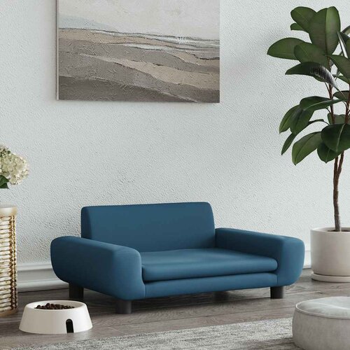  Krevet za pse plavi 70 x 45 x 33 cm baršunasti Cene