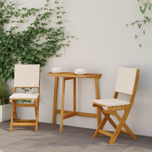  Vanjske bistro stolice 2 pcs Krem bijela 38 x 46 x 85 cm Cene