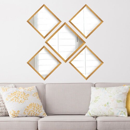 Lessentiel Maison set ogledala SETAYNA_045, 24x24cm(4), 34x34cm(1) Slike
