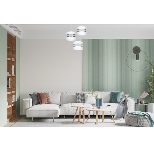  Visilica na sajli CORAL 3xE27/60W/230V beli/hrom, prečnik 45 cm Slike