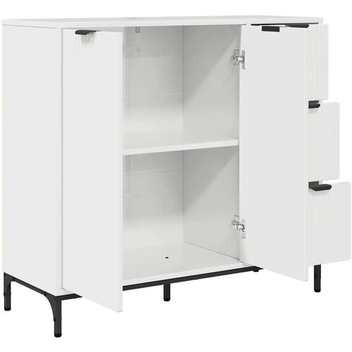 VidaXL Kreveta s ladicama Visoko sjajno bijela 89,5 x 33 x 82 cm Slike