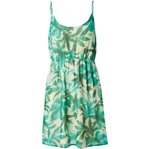 Vero_Moda Ljetna haljina 'SMILLA' boja pijeska / tirkiz / smaragdno zelena / tamno zelena