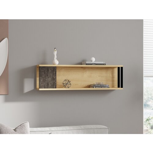 Hanah home Meedo - Atlantic Atlantic PineAnthracite Wall Shelf Cene