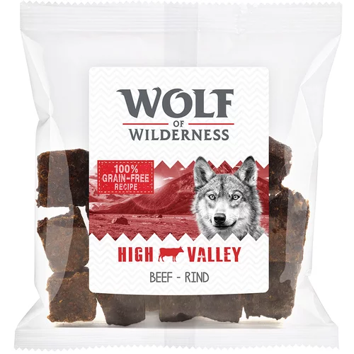 Wolf of Wilderness Varčno pakiranje Snack - Wild Bites 3 x 180 g - High Valley - govedina