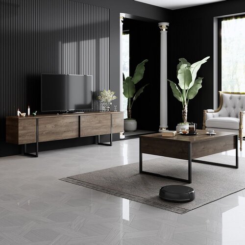 Hanah home Set TV komoda i klub stolić, orah Cene