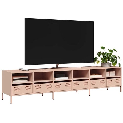 TV ormarić ružičasti 202x39x43,5 cm hladno valjani čelik Cijene