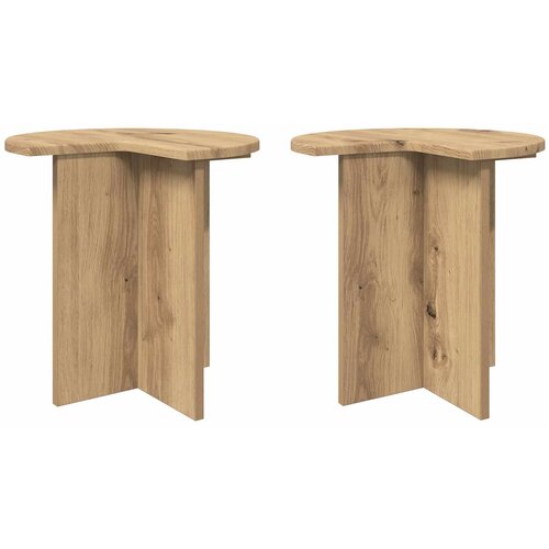  Bocni stol 2 pcs Hrast artisan &Oslash; 39 x 38 cm Konstruirano drvo Cijene