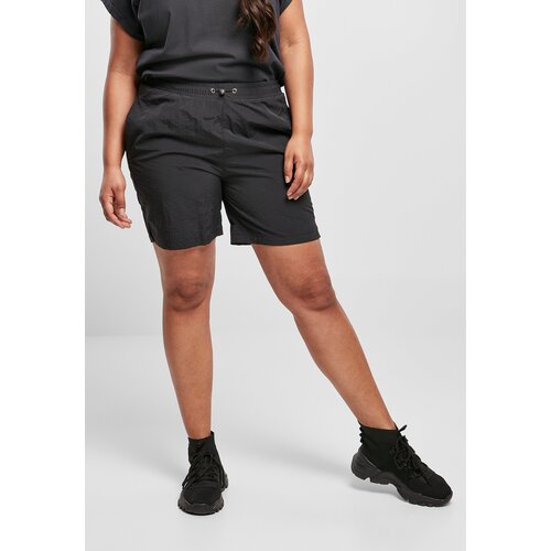 Urban Classics Women&amp;#039;s Crinkle Nylon Shorts in Black Slike