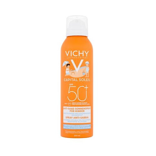Vichy Capital Soleil Kids Anti-Sand Mist vodoodporna zaščita pred soncem za telo za vse tipe kože 200 ml Cene
