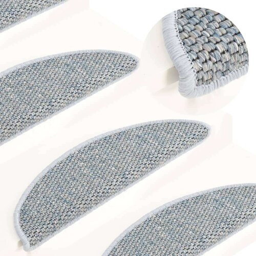  Samolepilne preproge za stopnice sisal 15 kosov 65x21x4cm modre, (20753545) Cene