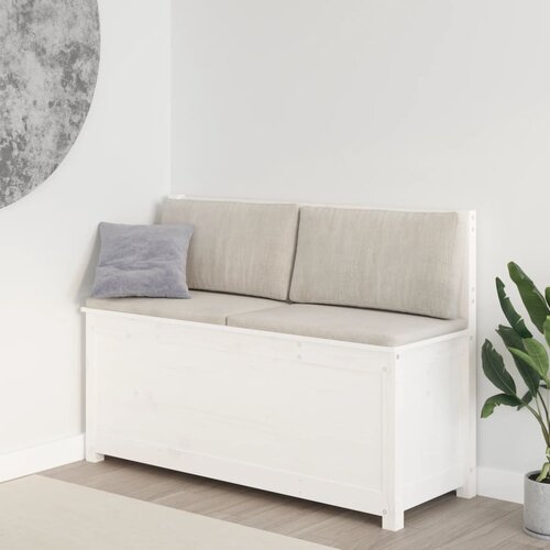 vidaXL Klupa bijela 110 x 41 x 76 5 cm od masivne borovine Cijene