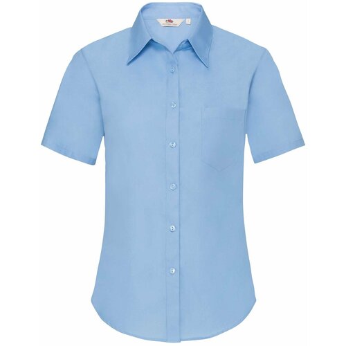 Fruit Of The Loom Blue Poplin Shirt With Short Sleeves Slike