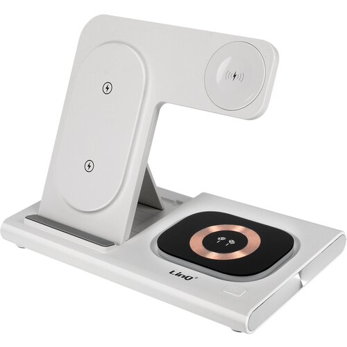 LINQ Polnilna postaja QI iPhone, Apple Watch in AirPods, zložljiva oblika, bela, (20917842) Slike