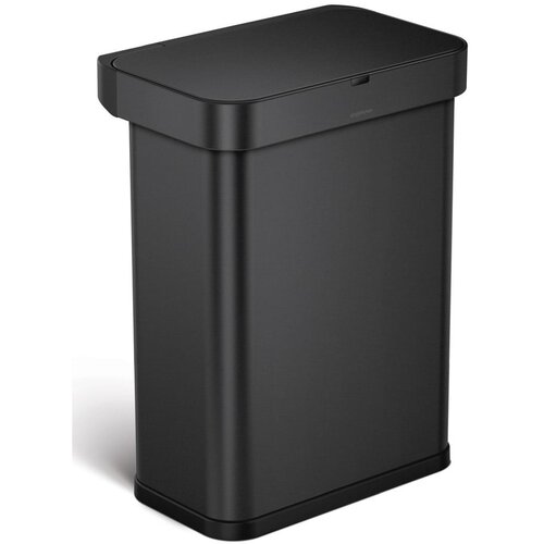 Simplehuman Mat črn brezstični jeklen ko&amp;scaron; za smeti 58 l &amp;ndash; Slike