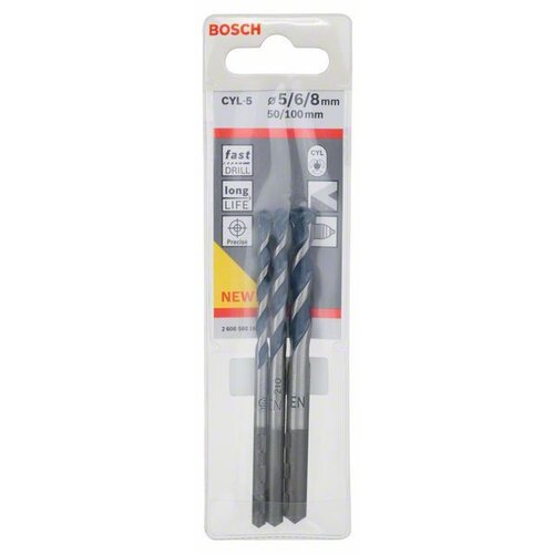 Bosch 3-delni set burgija za beton CYL-5 2608588164, 5; 6; 8 mm Slike