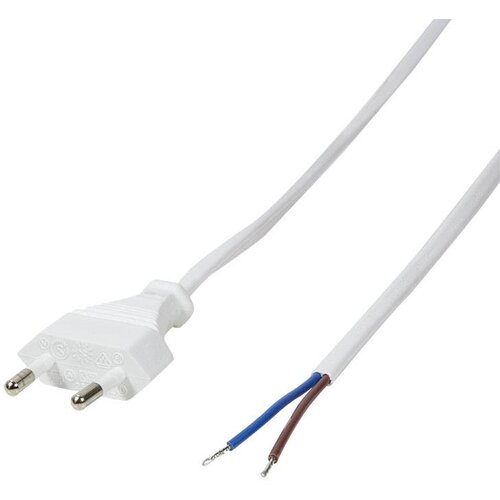 Logilink tok priključni kabel [1x evropski mo&amp;scaron;ki konektor - 1x prosti konec] 1.50 m bela, (20415106) Slike