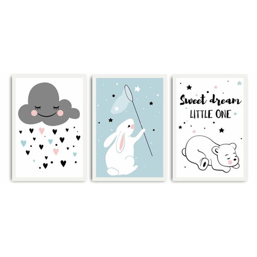 Wallity Slike v kompletu 3 ks 35x50 cm Sweet Dreams Little One – Wallity Cene
