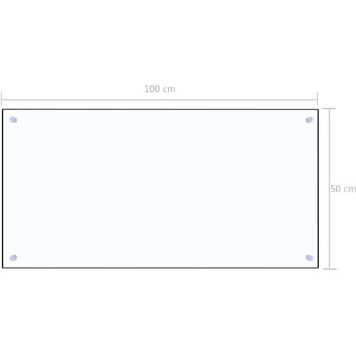 VidaXL kuhinjska za&amp;scaron;tita od prskanja prozirna 100x50 cm kaljeno staklo Slike