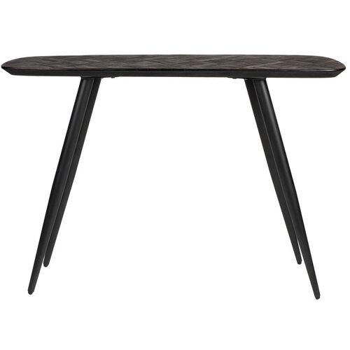 White Label Črna stranska mizica iz masivnega tika 37x118 cm Webster – Cene