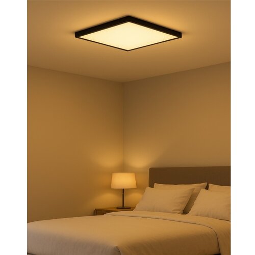  LED stropno svetlo LED/40W/230V 3000/4000/6500K 50x50 cm crno Slike