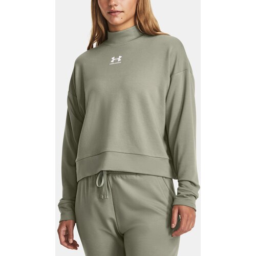 Under Armour Sweatshirt UA Rival Terry Mock Crew-GRN - Women Slike