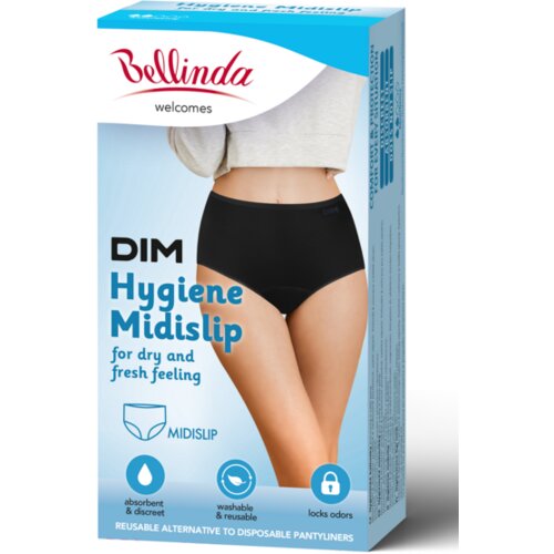 Bellinda HYGIENE MIDISLIP - Women&amp;#039;s hygienic panties with a higher waist - black Slike