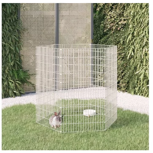  6-delna ograda za zajce 54x100 cm pocinkano železo