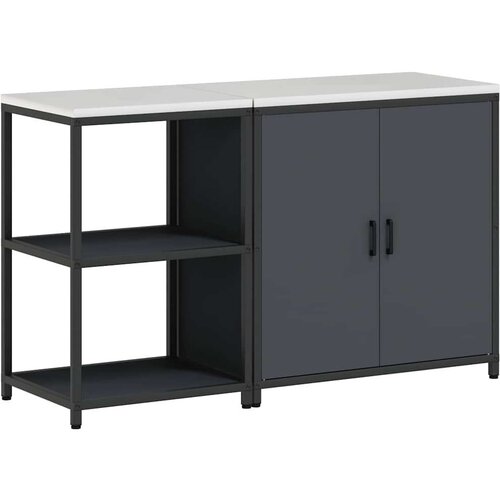 vidaXL Kuhinjski set za pohranu 2 pcs Antracit 150 x 50 x 92 cm Cijene