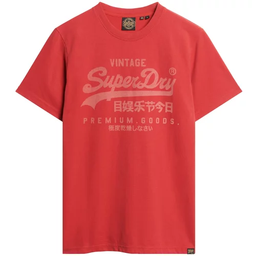 Superdry Majica crvena / bijela