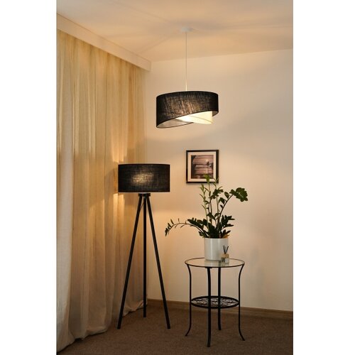  Brilagi - LED luster na sajli LYRA 1xE27/15W/230V crna/krem Slike