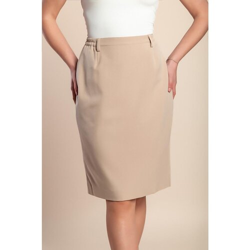 Fenzy Plus Size Midi Krilo, Bež Cene