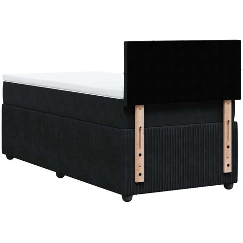 VidaXL Box spring krevet s madracem crni 100x200 cm bar&amp;scaron;unasti Slike