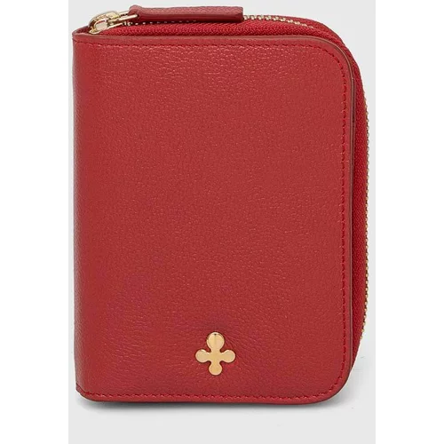 Lilou Usnjena denarnica ženski, rdeča barva