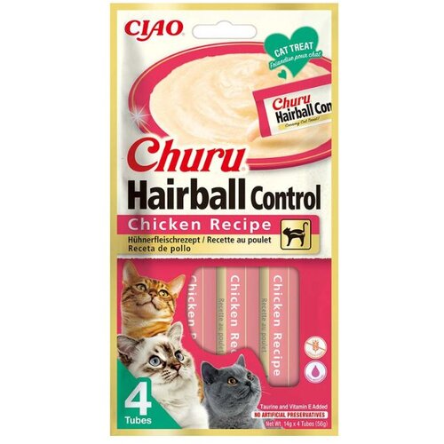 Churu Cat Pribolj&amp;scaron;ek Hairball Pi&amp;scaron;čanec 4x14 g Slike