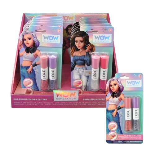 Wow Generation colour&amp;amp;glitter lak za nokte set 2 kom ( 1042009 ) Slike