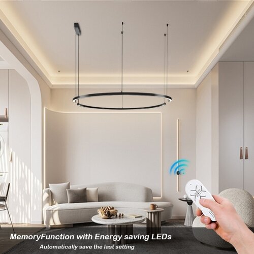  Immax NEO 07329L - LED prigu&amp;scaron;iva luster na sajli FINO 72W/230V 120 cm crna Tuya+daljinski upravljač Slike